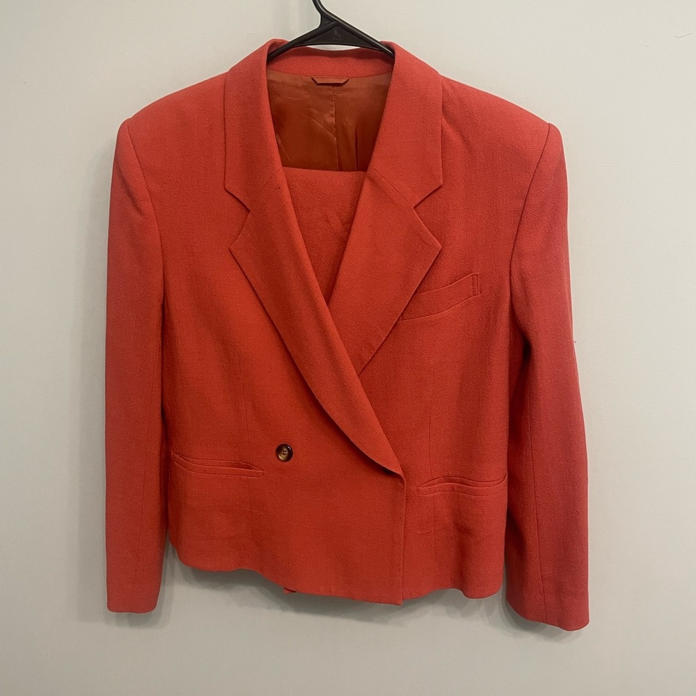 Vintage Pink Blazer + Skirt Suit Set